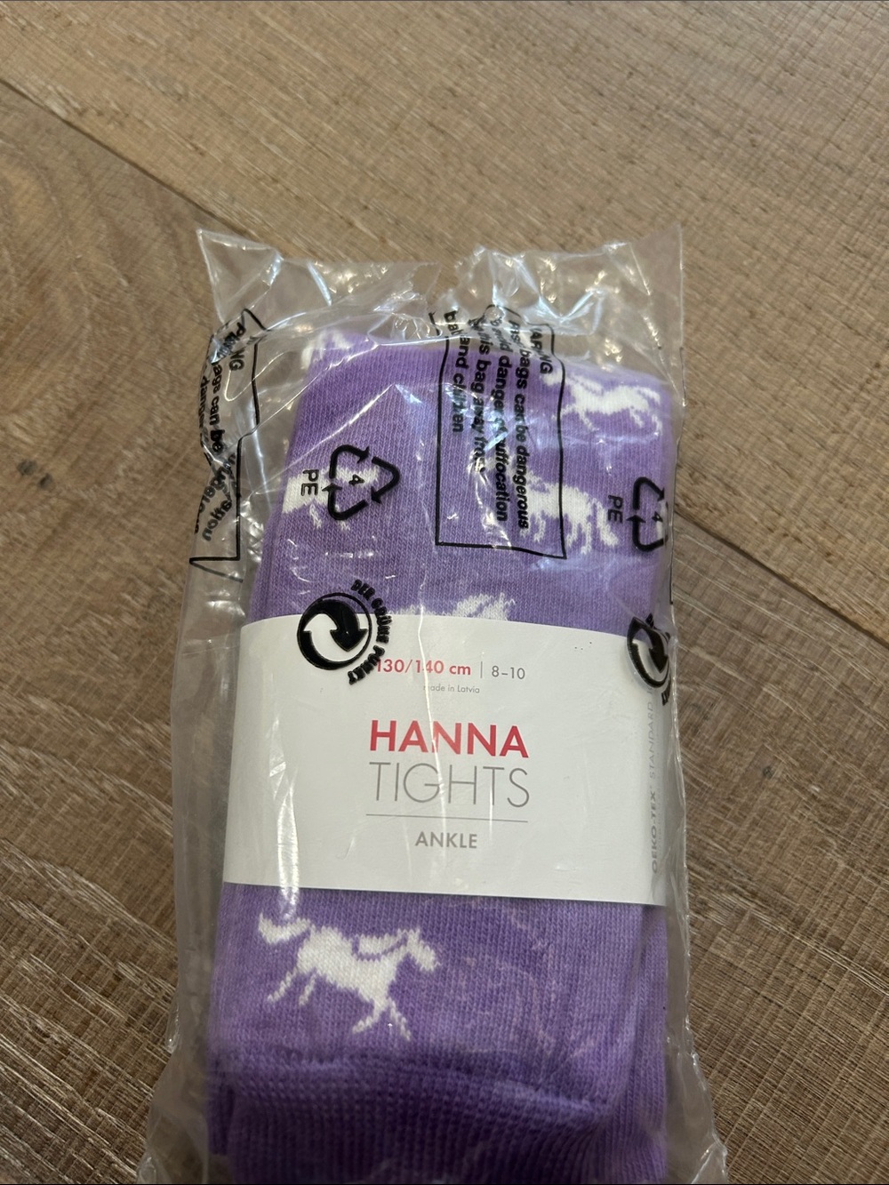 HANNA Tights Ankle in Lavender with White Horses